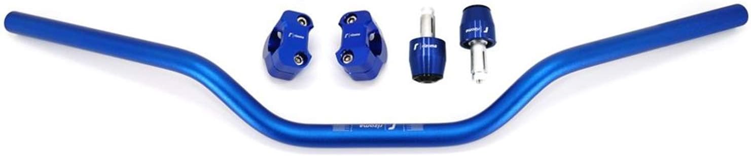 Kierownica motocyklowa, kierownica motocykla 22 mm kierownica motocyklowa stop aluminium Cafe RacerDirt Pit Bike 7/20.3 cm kierownica (kolor: niebieskie zestawy)