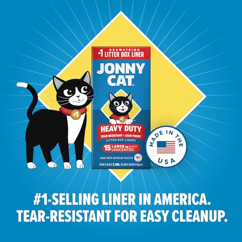 Image of Jonny Cat Heavy Duty Tear-Resistant Litter Box Liners, Large, 30in x 16in, 15ct