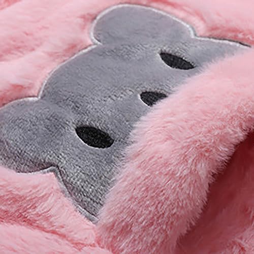 Girls Fleece Hoodies Jackets Cute Ears Knit Long Sleeve Shaggy Hoody Coats Kids Sh𝐞rpa Casual Warm Fuzzy Outwears3