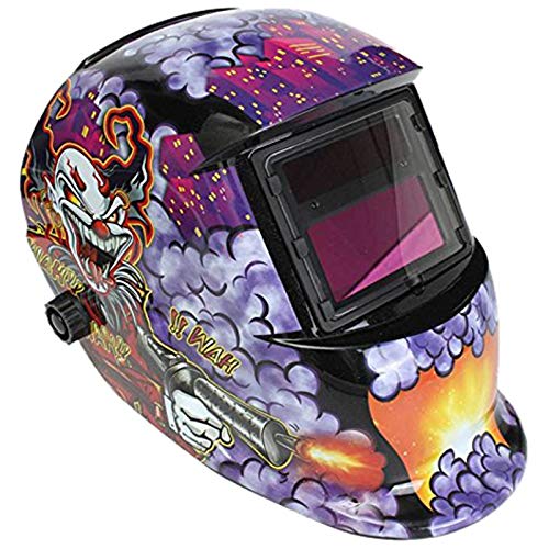 Pantalla para Soldar,Gran áRea VisióN Máscara de soldadura la capilla casco automática solar (energía for recarga) Protección cara