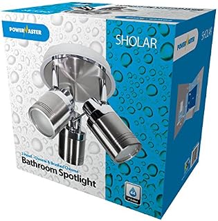 Powermaster Indoor Bathroom Spotlight, Aluminium GU10, Brushed Chrome