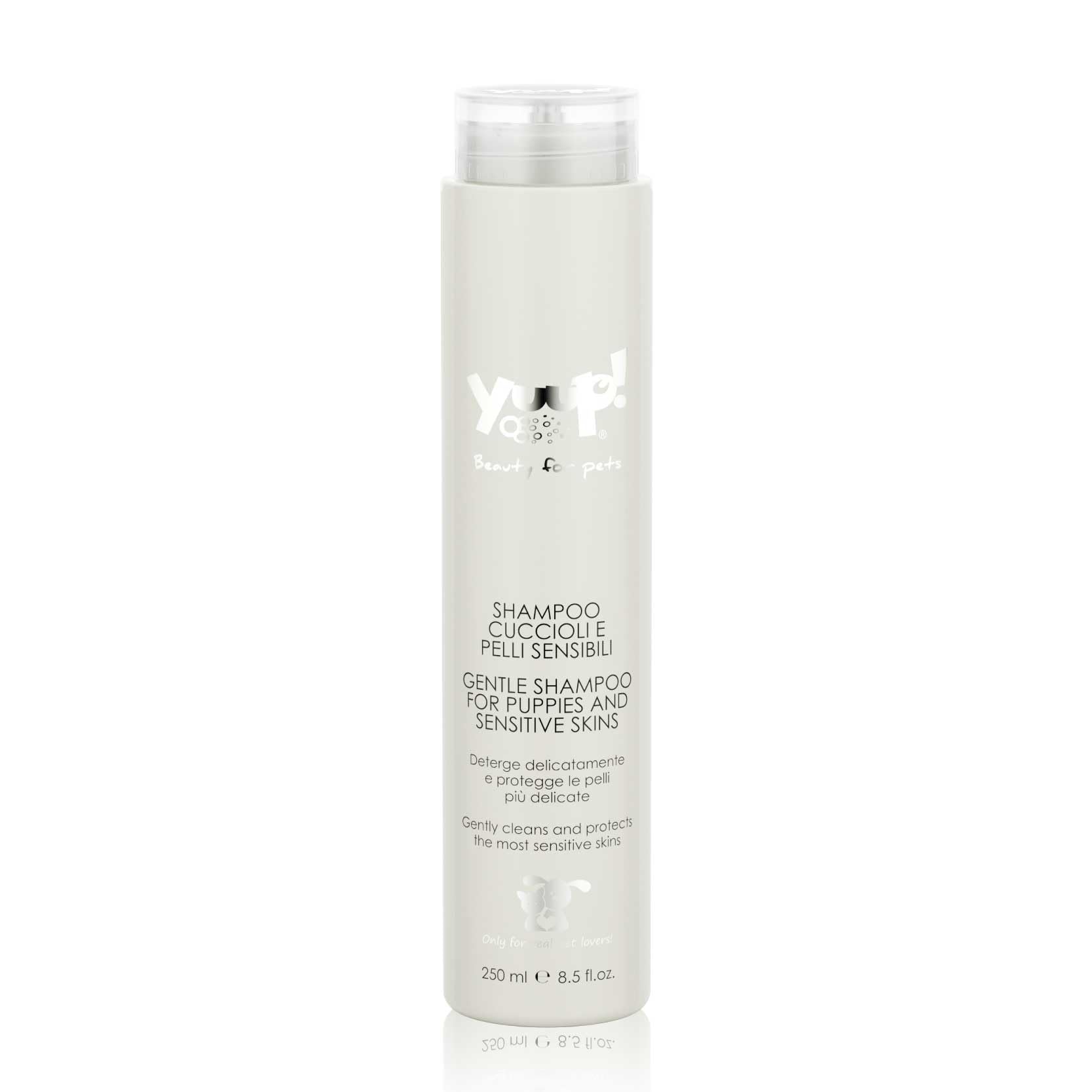 YUUP! - Welpen Shampoo Hunde und Katzen für Sensible Haut, 250 ml, Hundeshampoo sensitiv: nährt Fell, spendet Feuchtigkeit & sorgt für Glanz