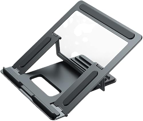 Miniatura 1 de Ultra Thin Laptop Stand,6+10 Level Height Adjustable Notebook Stand Riser, Foldable Aluminum Alloy Laptop Riser Support Laptop from 11-17.3 Inch