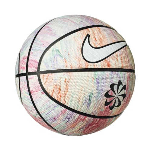Image of Nike Everyday Playground 8P Next Nature Deflated Rubber Basketball Size 7, Durable Grip Outdoor, Multi /White /Black /White