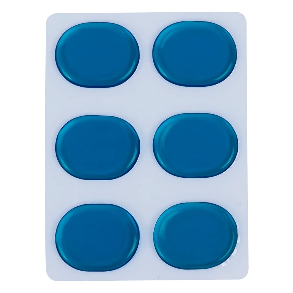 Drum Dampeners, Drum Mute Pads Moongels For with 6PCS Transparent Gel Silencer Kit Silica Gel Silencer Kit Snare Silencing Pad Paste For Snare, Tom (Blue)