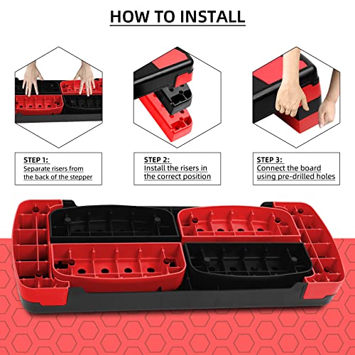 Active Forever Aerobic stepper voor thuis, quiltplank, 3 instelbare hoogtes (10 cm/15 cm/20 cm), geschikt voor thuis en op kantoor - Afbeelding 5