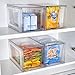 JollyPack 4 Pack Clear Stackable Storage Drawers, Easy to Assemble Multi-Use Bathroom Organizers and Storage, Suitable for Vanity, Bathroom, Makeup, Under Sink, Office, Kitchen and Pantry