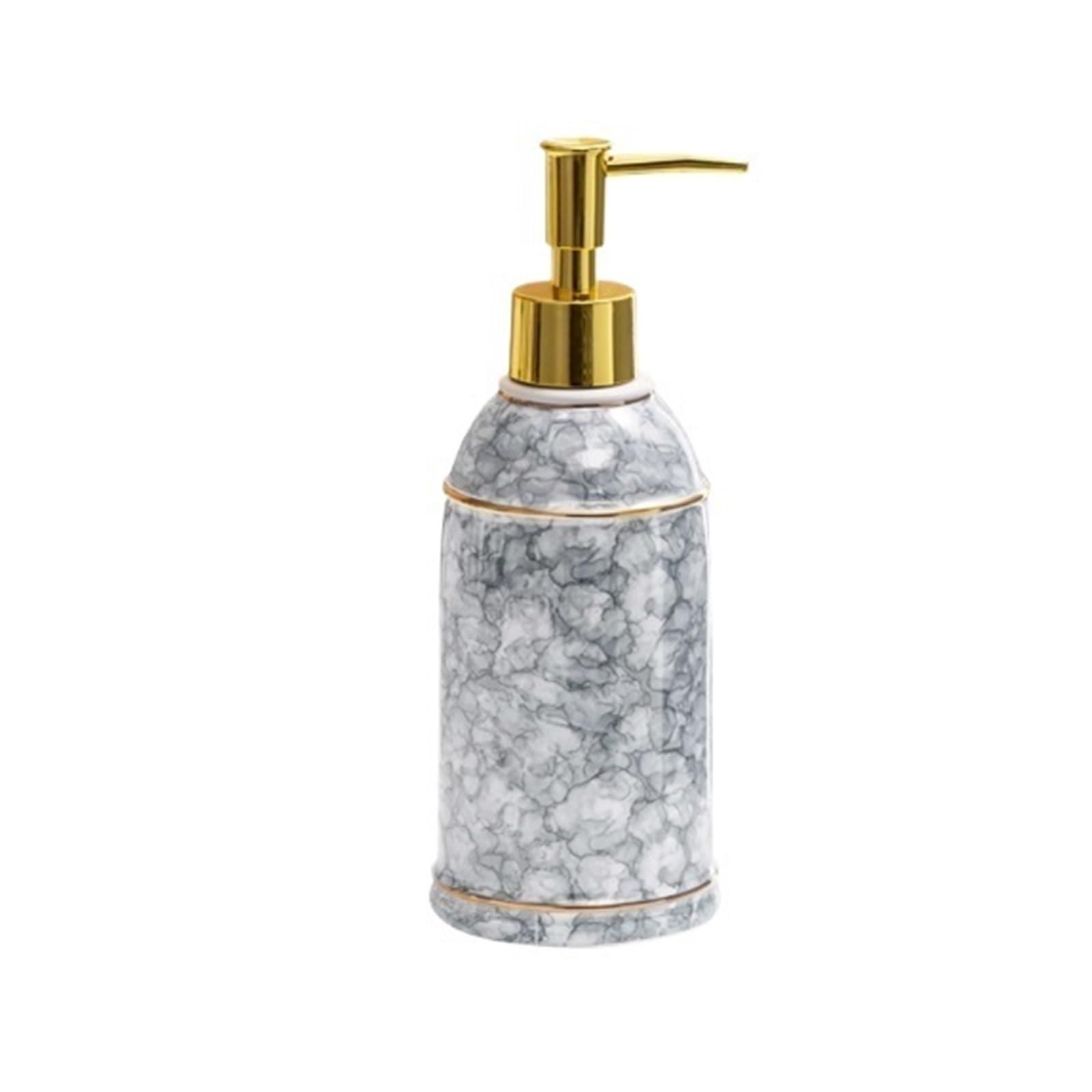 Bx9re7tk3g Gris Hand Wash Dispenser 400Ml Ceramic Soap Dispenser Lotion Bottle With Pump For Bathroom Kitchen Sink Countertop Bathroom & Kitchen(Gris)