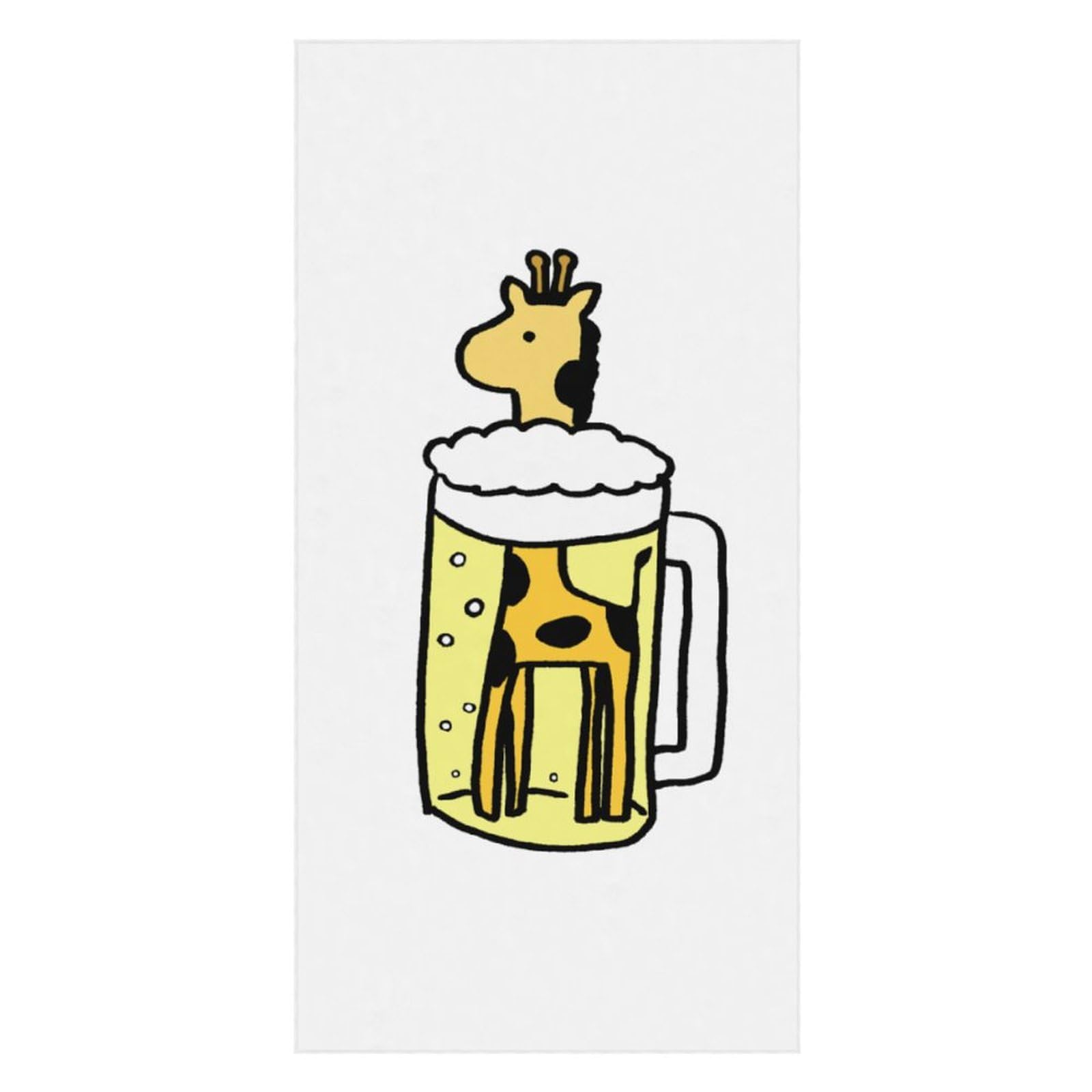 LWORZIIB Beach Towel, Cute Giraffe And Beer Bath Towel, Pool Towel Great for Gym Swimming 80 X 160cm