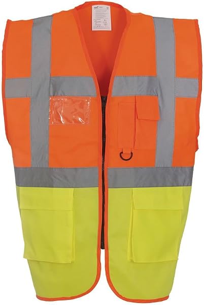 Expert Workwear Coloured Hi Vis Executive Vest High Viz Vests Zip with Pockets - 27 Colours - 3