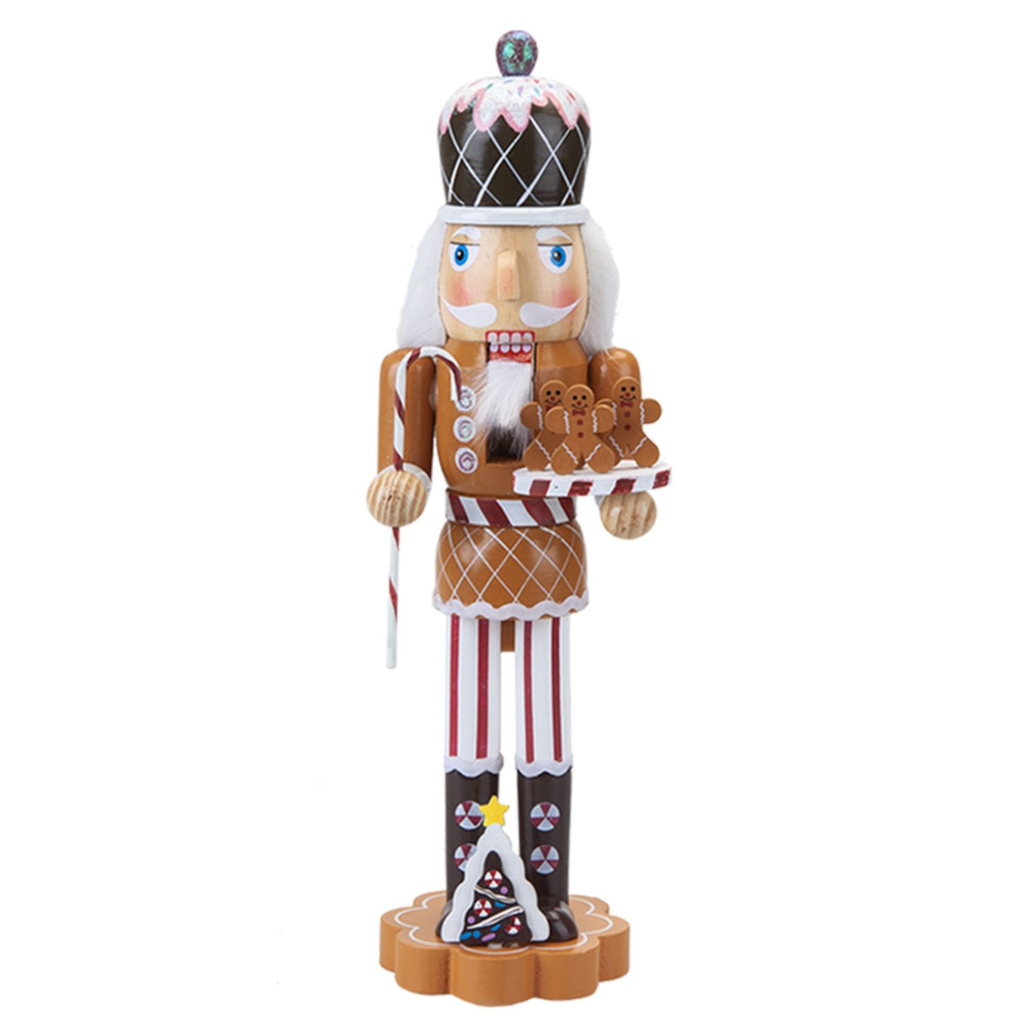 VFM e-Store Wooden Gingerbread Nutcracker Christmas Decoration - 15 Inch - 39x11.2x9.4cm - Brown