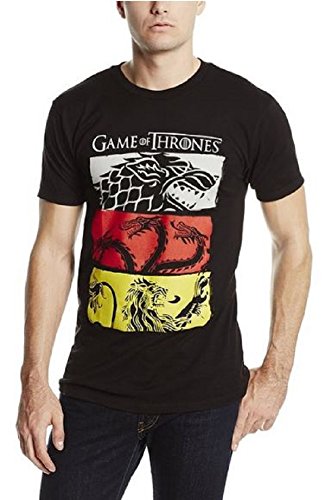 HBO'S Game of Thrones Men's 3 House Symbols T-Shirt