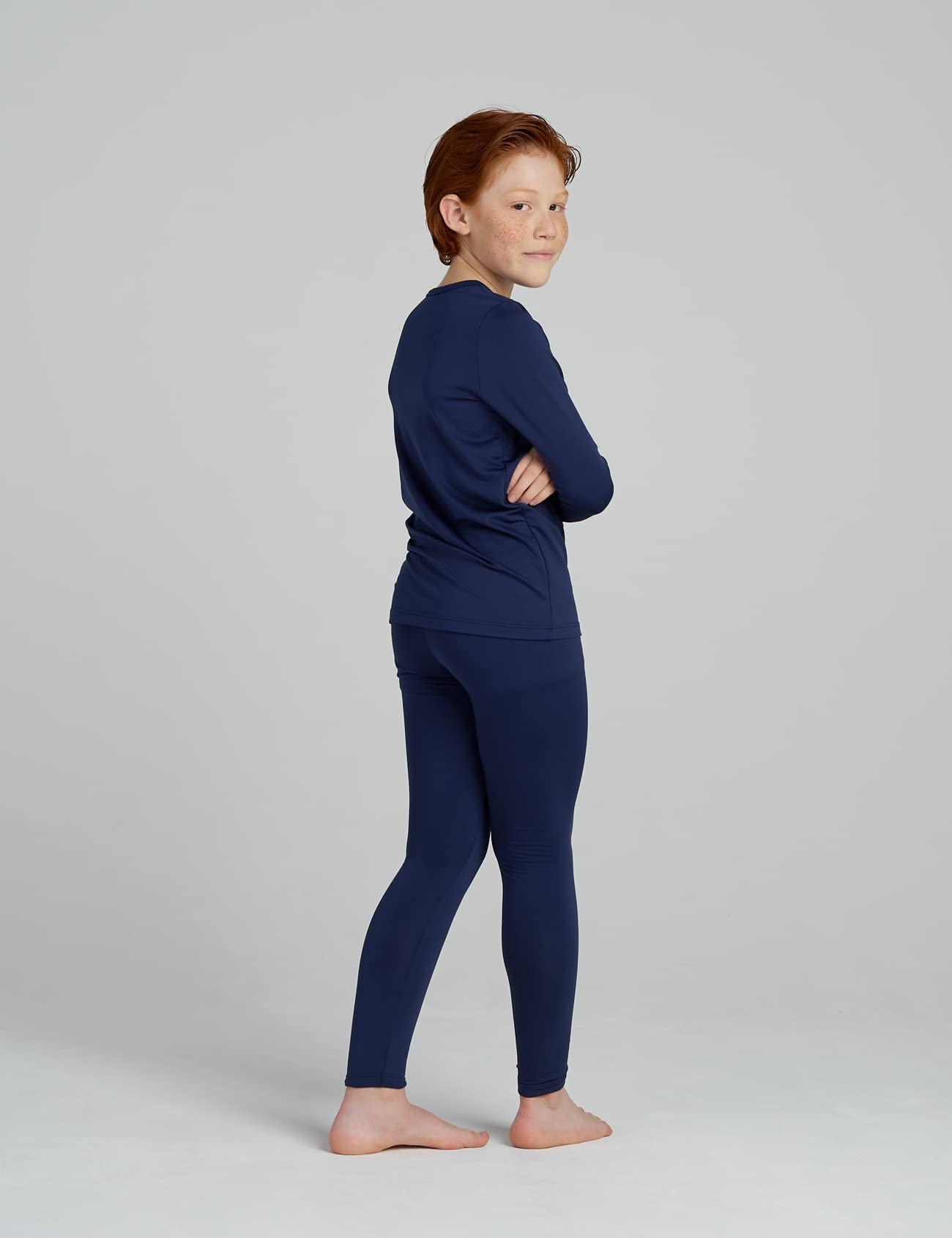 LAPASA Set Termico Intimo Bambino Caldo Leggero Strato Base Maglia a Maniche Lunghe e Pantaloni B03