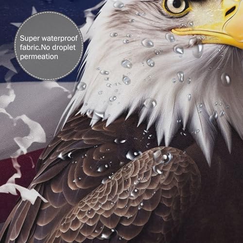 Rideau de douche motif aigle de qualité supérieure avec œillets solides - 7