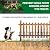 25 Panels Garden Fencing Animal Barrier, 17in (H) X 27ft (L) No Dig Dog Fence, 1.25 in Gap Fence Border for Dogs Rabbits, Rustproof Metal Decorative Fences Blocker for Outdoor, Yard, Patio