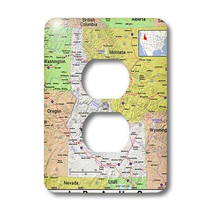 Couverture de commutateur de lumiere avec impression haute definition Idaho