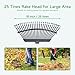 Rake for Leaves Heavy Duty 72 Inch Long Expandable Leaf Rake, 18 Inch Wide Garden Rakes with 25 Reinforced Tines and Stainless Steel Handle for Lawn, Yard, Leaf Cleanup