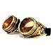 Produktbild 4sold, TM Steampunk Cyber-Schutzbrille, Rave, Goth, Vintage, viktorianischer Stil, Schwarz, gold, b-1