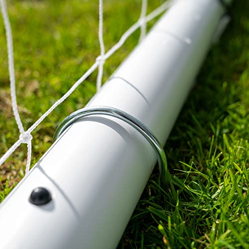 Amazon Exclusive Football Flick Goal - All weather - 70mm Extra thick uPVC - football goal for gardens, Integrated locking system (6x4, 8x4, 8x6, 12x6),White - 11