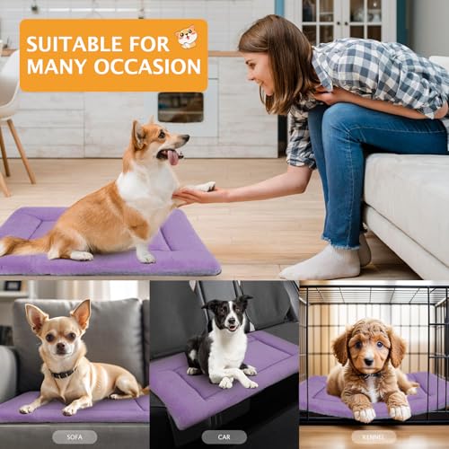 PET SPPTIES Hundebett Weiches und Warmes Matten Hundekissen Waschbarn kuschelig Umkehrbar Haustier Sofakissen PS085 (90X70 cm, Purple)