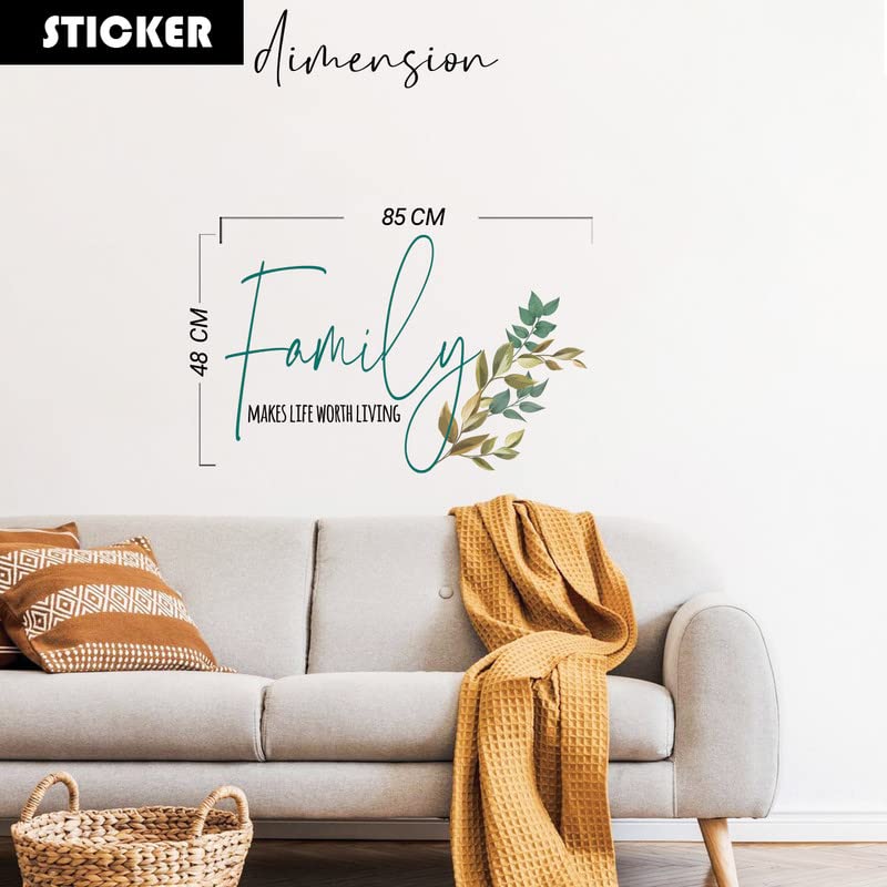 Image of Kotart - Leaf and Quotes Printed Vinyl Wall Decals /Stickers for Living Room Bedroom Home Wall Decor