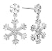 Produktbild Elensan 925 Sterling Silber Ohr Manschette Stud Ohrring Kristall Schneeflocke Ohrringe
