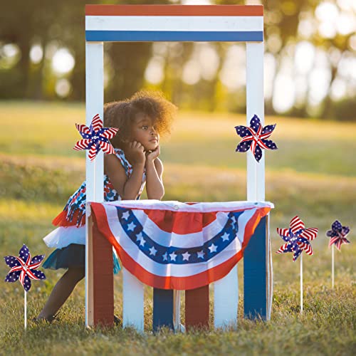 American Flag Patriotic Pinwheels Independence Day Pinwheels Us Stars And Stripes Pinwheels With Instruction Garden Windmill Wind Spinner For Kids Adults, July Of 4Th Decor Yard Garden Lawn (30) #TOP2