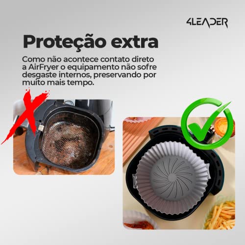 Cesta de Silicone para Air Fryer - Acessório Profissional para Frituras Saudáveis em Casa - Resisten