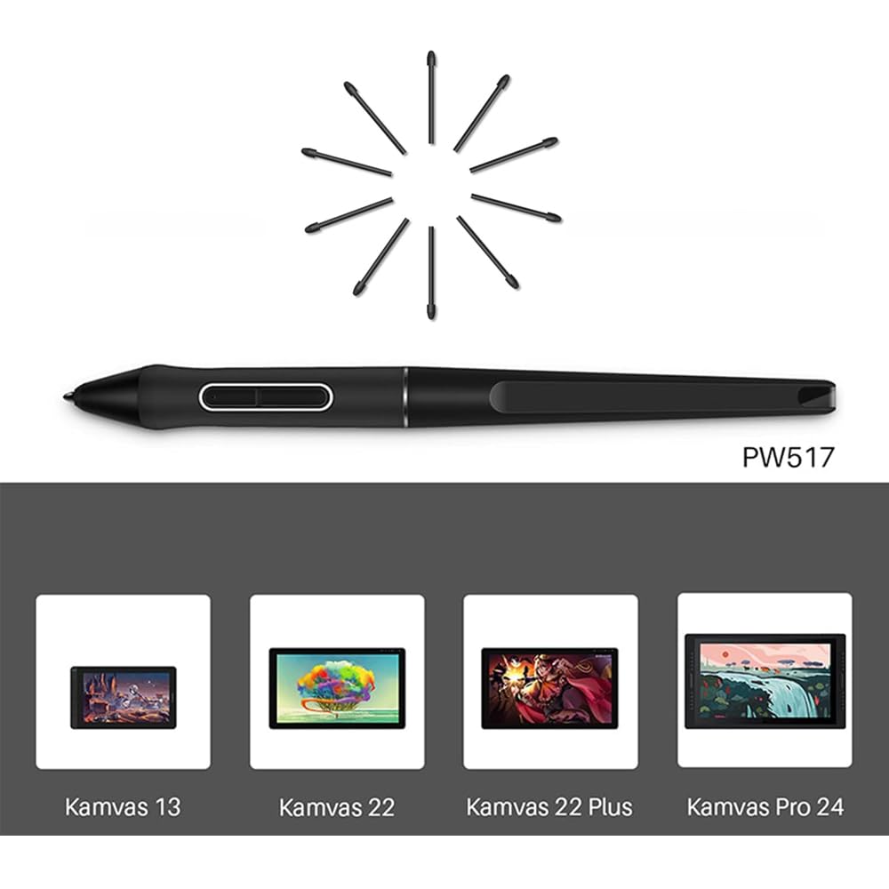 Amazon.co.jp: 10個いり 交換用ペン先 スタイラスペンPW517用替え芯