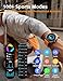 Smart Sports Watch with Earbuds,Heart Rate Monitor, Step Counter, Weather Display, Orange Silicone Band, Silver Case
