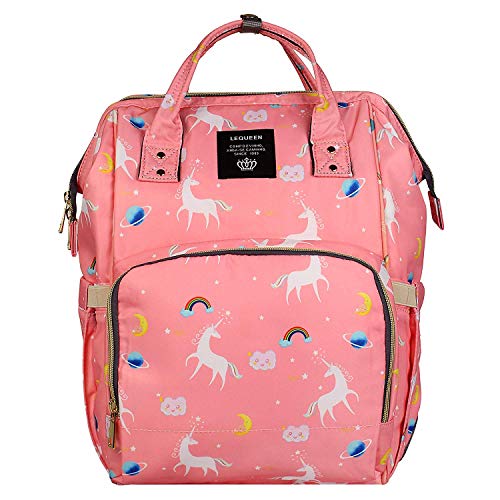 Wearilio Diaper Bag/Mother Backpack for Travel (Prints and Colours May Vary) (Printed Peach)
