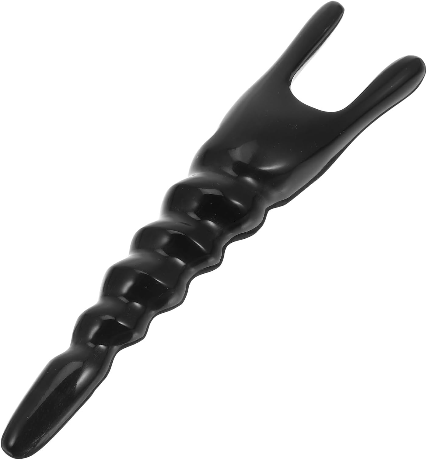 Healifty Trigger Point Gua Sha Tool Portable Y Shaped Horn Acupoint Stimulator Multi Purpose Meridian Scraping Tool Beauty Massage Stick for Women Men Black