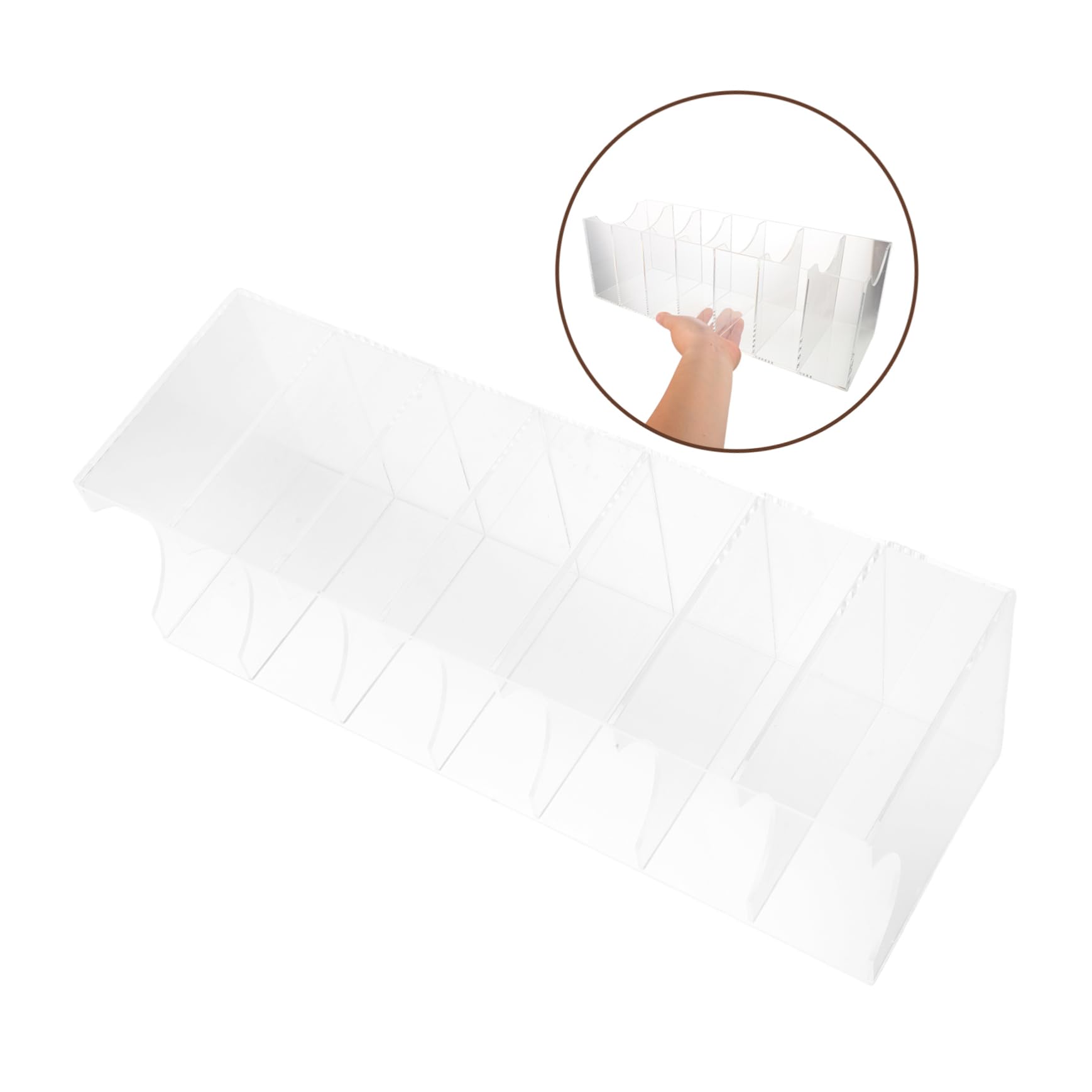 Cabilock 7gitter Transparenter Gürtel-Organizer Mit Fächern Aus Organizer Für Herren Aufbewahrungsbox Für Gürtel Displayhalter Für Schrank Für Krawatten Und Gürtelschnallen