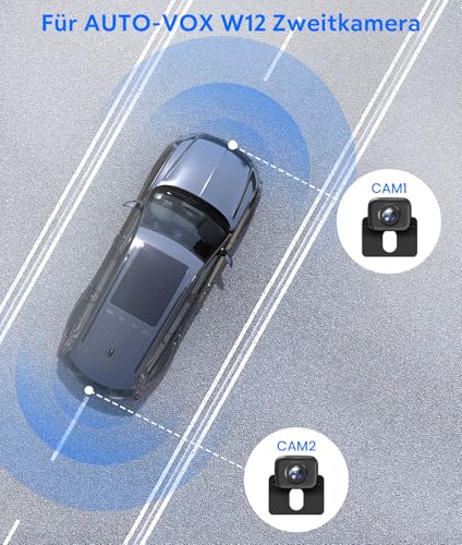 W12 Cam Camera de Recul sans Fil pour Voiture: Camera de Recul HD 1080P avec Vision Nocturne en Couleur, Caméra de Recul Étanche IP69K Supportant 2 Caméras – Image 4