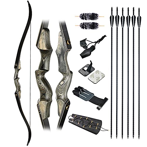 IRQ Archery Recurve Bow Takedown Bow and Arrow Set, 60