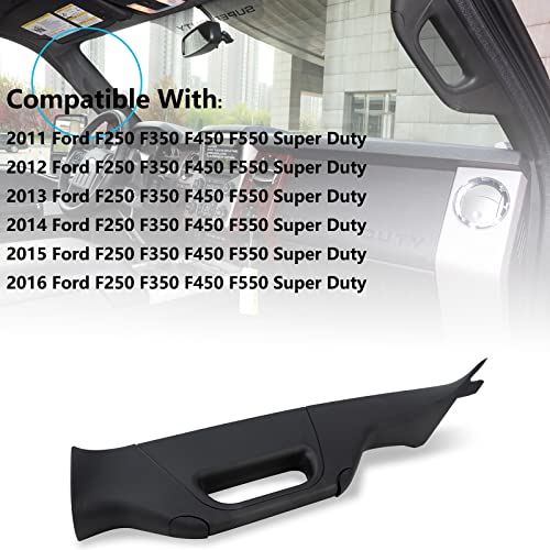 Geataat A Pillar Handle Interior Trim Compatible With 2011-2016 Ford F-250 F-350 F-450 F-550 Super Duty Replace#Bc3Z-2503599-Ab (Left, Black) #TOP1