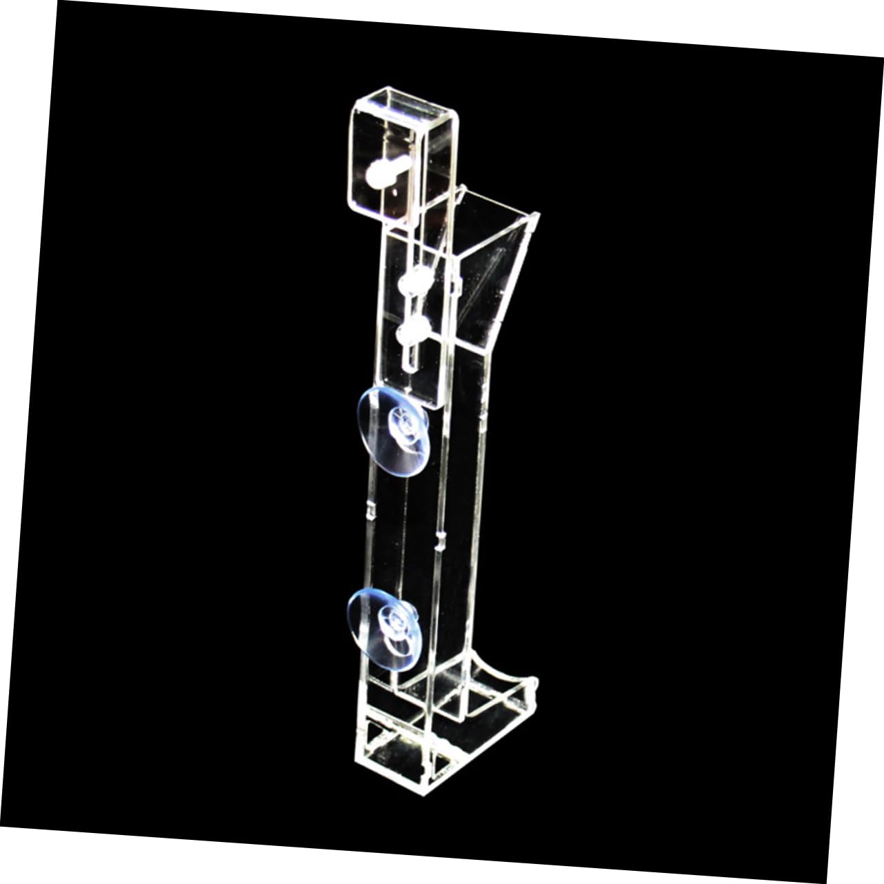minkissy 3 Pièces Laisse Et Harnais De Tortue La Nourriture pour Poissons Tube d'alimentation en Acrylique pour Crevettes Chargeur De Crevettes d'alimentation Blanche Cristal