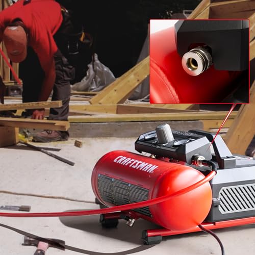 Craftsman Air Compressor, Portable Oil Free 1.5 Gallon 3/4 HP 1.5 CFM@90PSI Max 135 PSI Pressure, Red- CMXECXA0200141A - Image 2