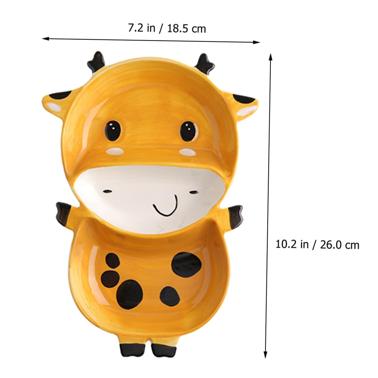 TOYANDONA Unterteilter Keramikteller mit Cartoon Motiven für Kinder