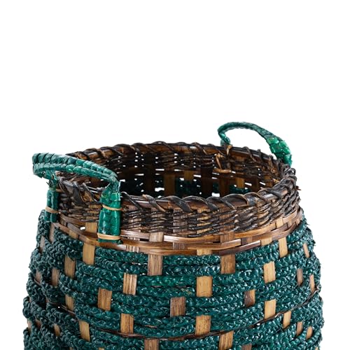 SET/2 CESTO 50X50X50/32X32X43 BAMBU MARRON/JACINTO DE AGUA VERDE