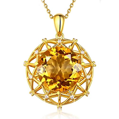 Collier en citrine 11,3 ct : le pendentif or 18k pour sublimer un décolleté