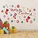Wallflexi Navidad Decoraciones Pegatinas de Pared Merry Christmas 'Juego de decoración de Pared murales Adhesivos salón niños guardería Escuela Restaurante Cafe Hotel casa Oficina decoración