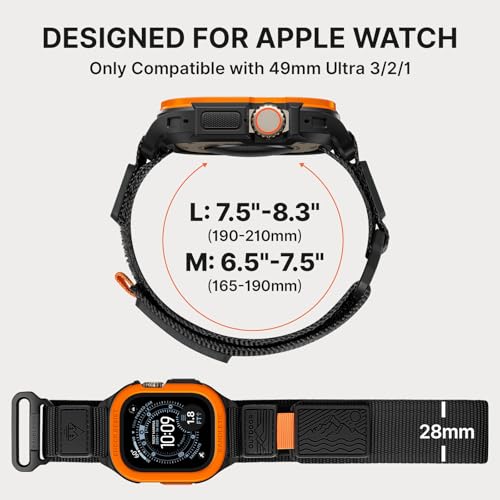 Image of Bandletic Rugged Case with Band Compatible with Apple Watch 49mm(Ultra 3 /2 /1),46mm(Series 11 /10), 45mm(Seriess 9 /8 /7),44mm(SE3 /SE2 /SE /6 /5 /4), Protective Cover Sport Accessories for iWatch Men