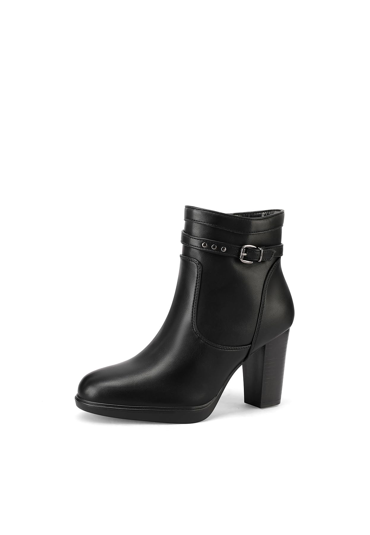 QUEEN HELENA Tronchetti con Zip Laterale Stivaletti con Tacco Casual Donna X31-117