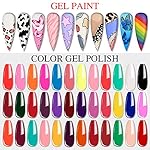 SAVILAND 36 Colors Gel Paint Kit: Solid Nail Art Gel Polish with 15 pcs Painting Drawing Nail Brushes for DIY Nails Art Design & Manicure Home Salon Use - Image 3