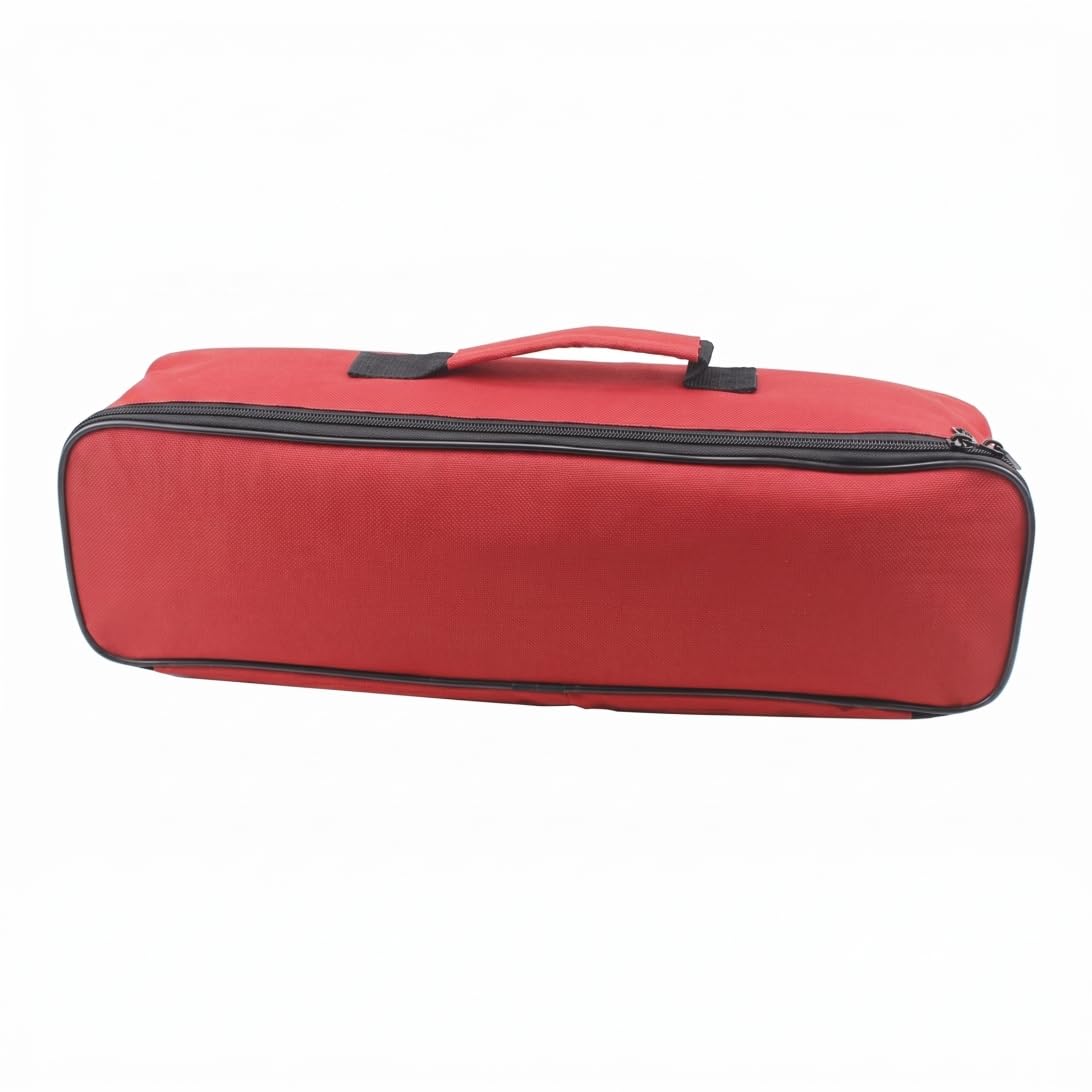Waterproof 18 Inch Tool Bag Heavy Duty Tool Pouches with Zipper Car Tools Small Pouch for Electricians Workers Carpenters DIY - Red
