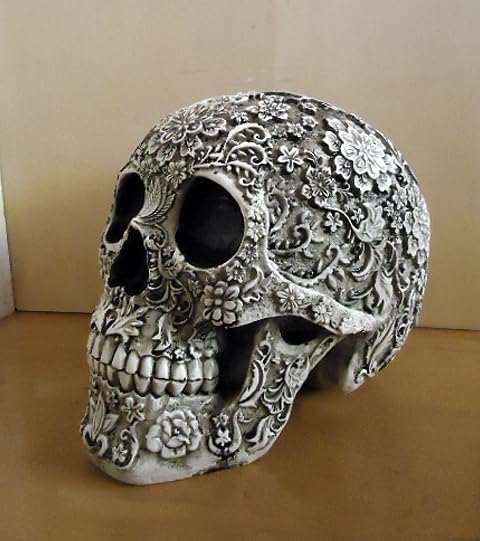 Amazon.co.jp: メキシコ アステカ文明 花の彫刻が施された頭蓋骨 死者