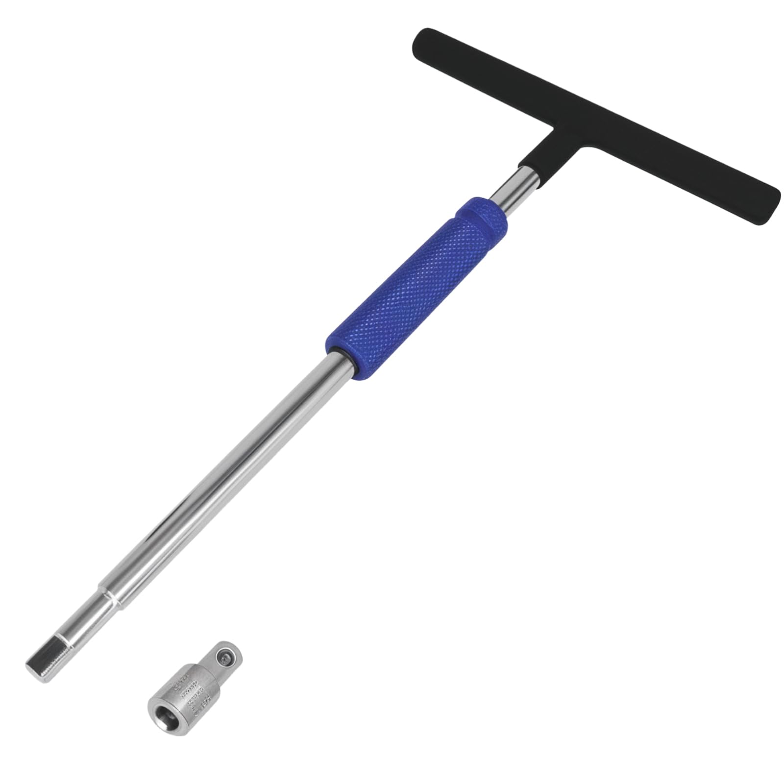1/4" Spinner T-Handle Wrench,1/4-Inch Drive T Handle Socket Driver,10.5” T-Handle Wrench with 1/4" to 3/8" Adaptors for Socket Driver Motorcycle Tool Accessories