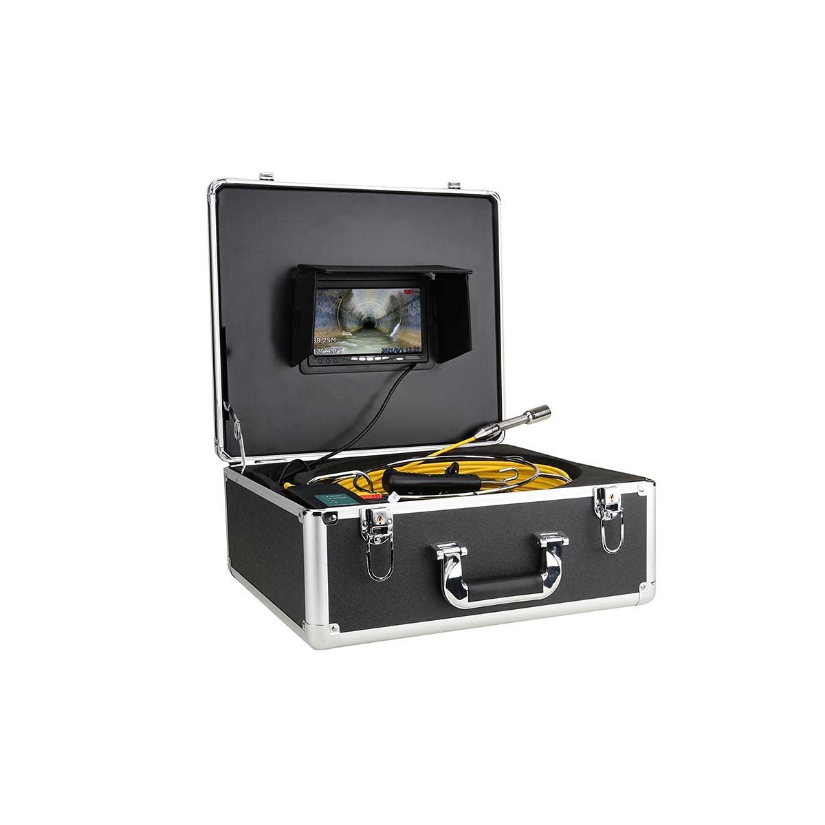 YNIYUJKL Pipeline Detector,7 Inch Sewer Pipe Inspection Camera With Meter Counter,Drain Sewer Pipeline Industrial Endoscope