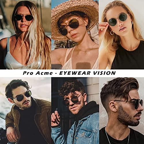 Pro Acme Double Bridge Round Polarized Sunglasses for Women Men Retro UV400 Protection Retro Circle Sun Glasses3